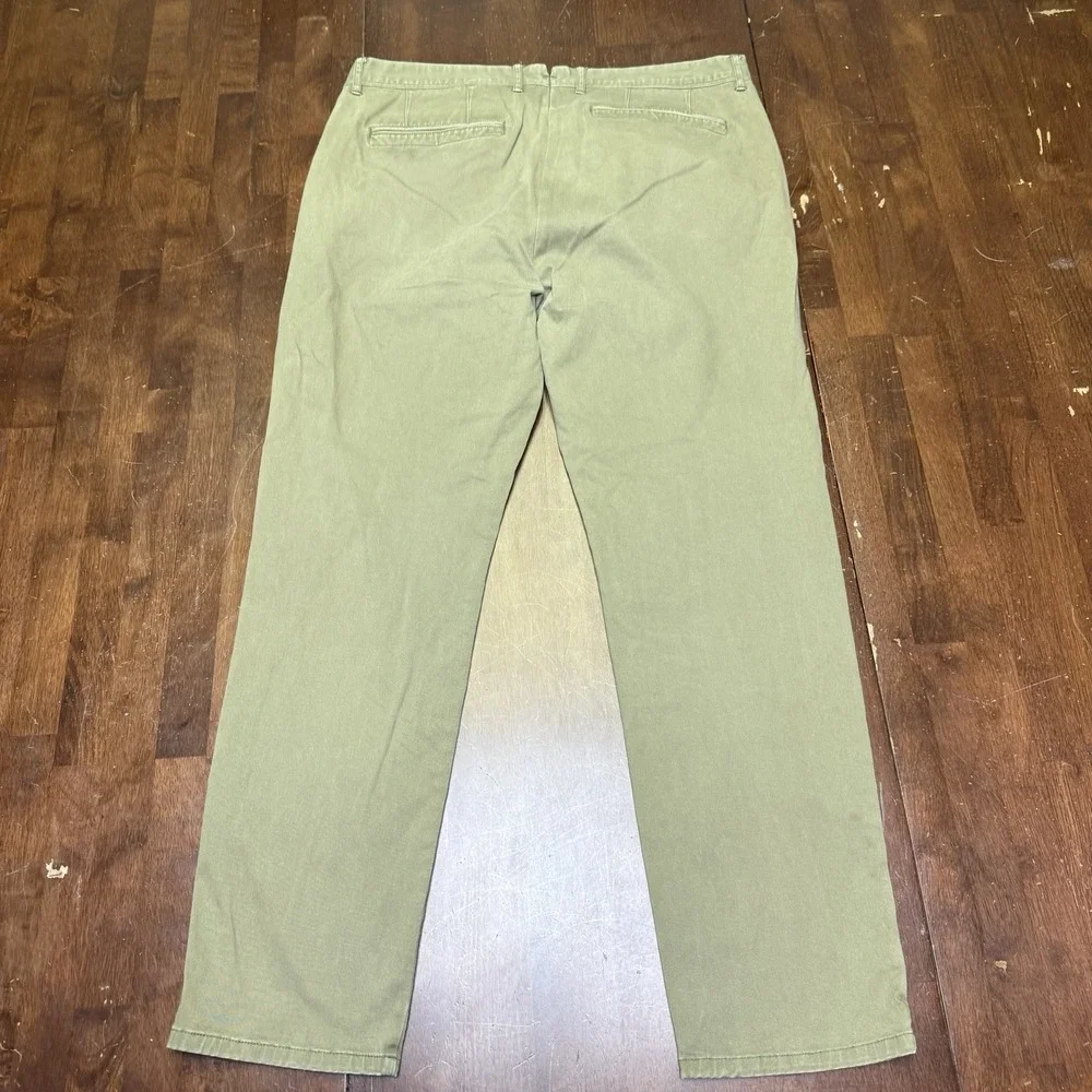 Mott and Bow The Twill Chino Charles Olive Green Pants Mens 35X30 Office Trouser